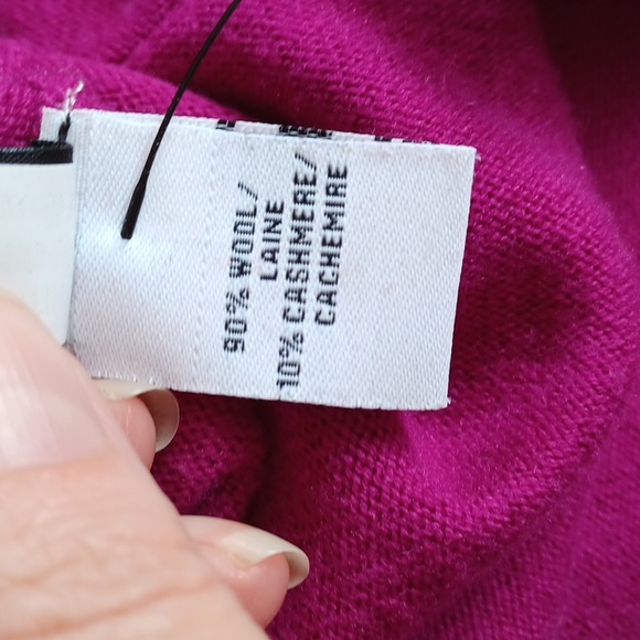 Diane von Furstenberg "Dustie" Magenta Wool Layered Turtleneck- Sz. Sm - Picture 6 of 9